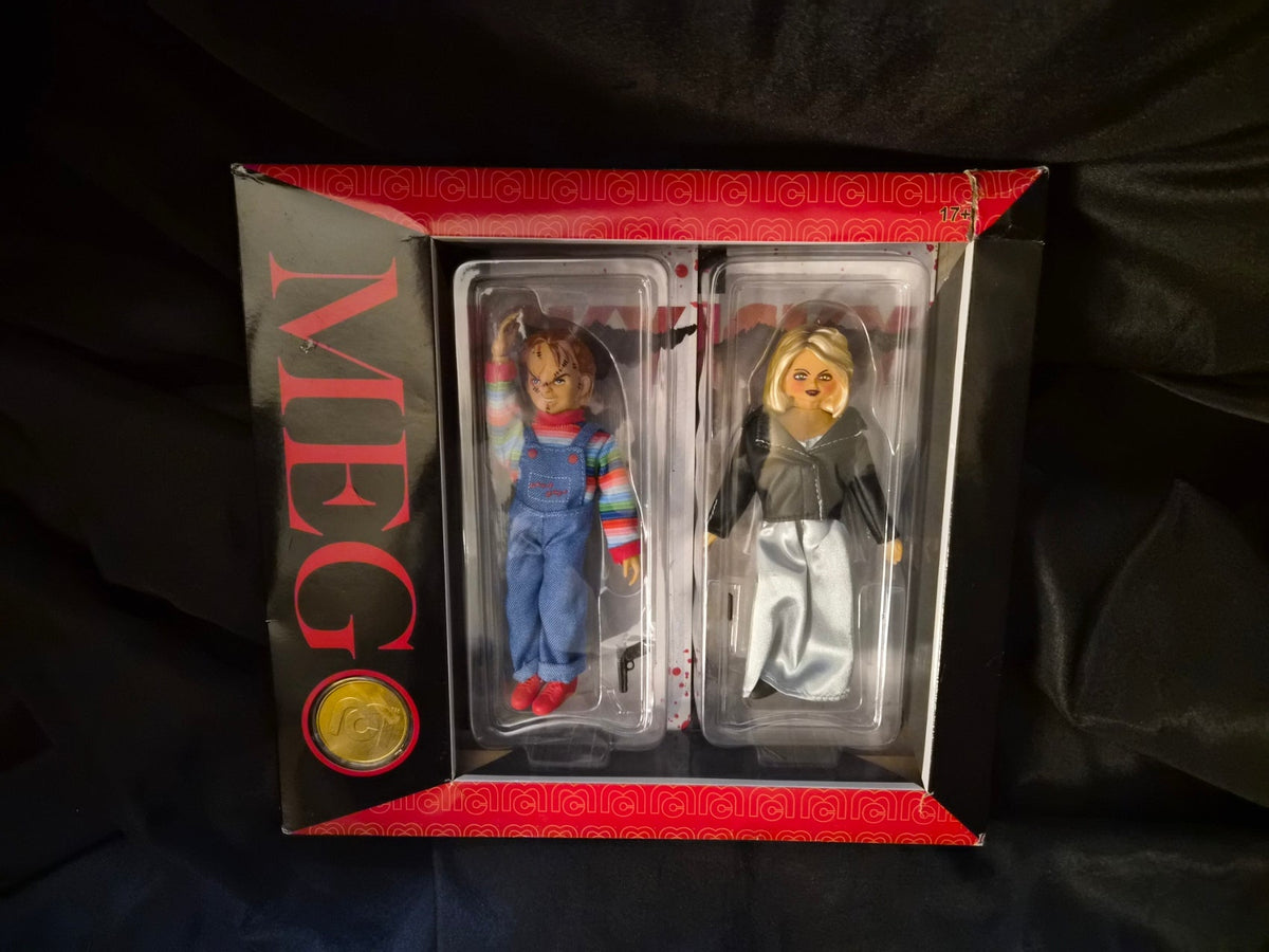 Chucky and Bride Tiffany Figure Exclusive Set W/ Coin Mego 32097