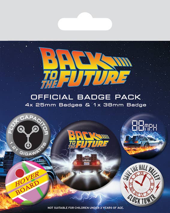 Back to the Future (Delorean) Badge Pack
