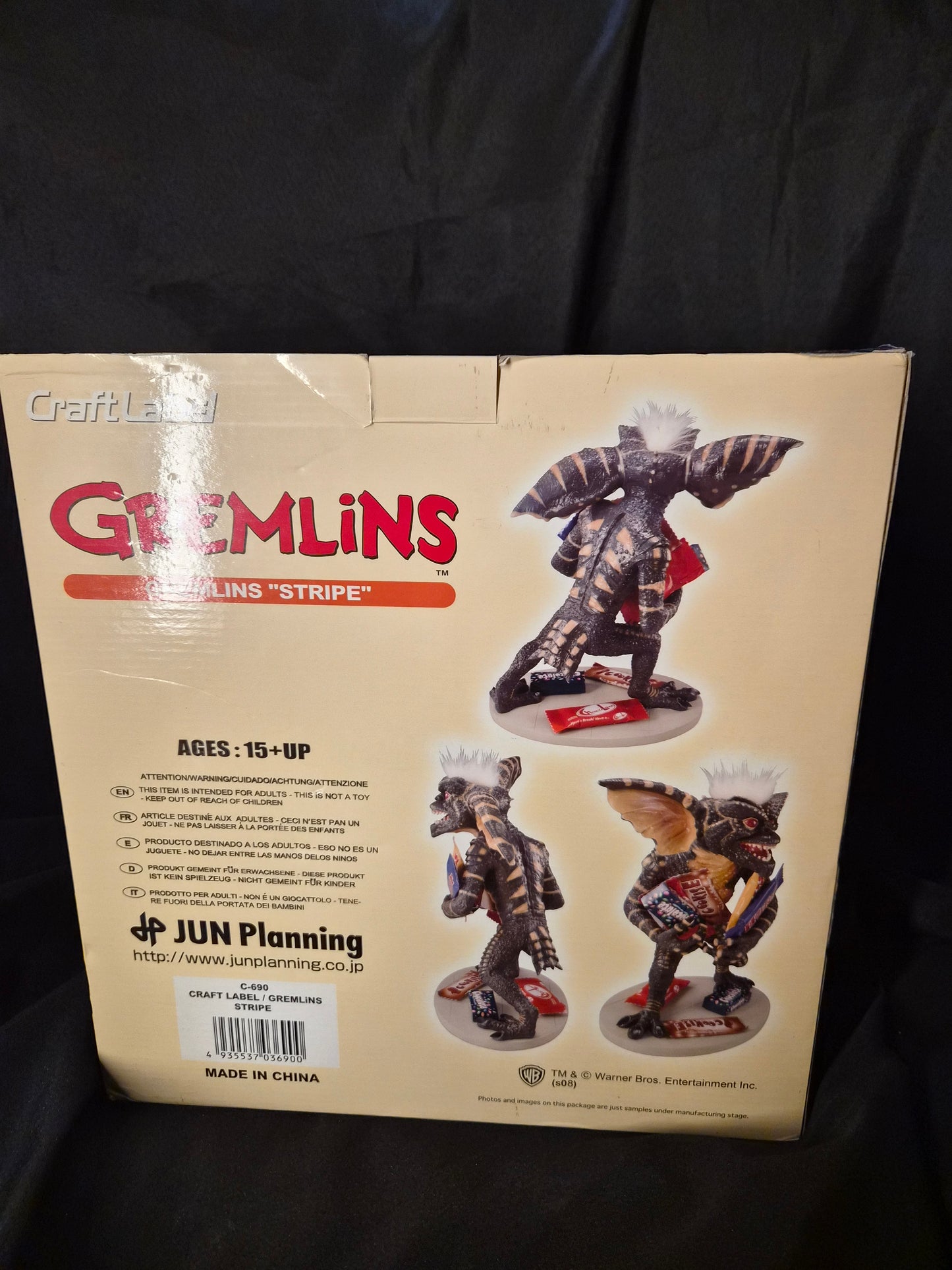 Rare Premium Craft Label Gremlins Stripe Statue Candy Bars in Hand 12" Scale Jun Planning
