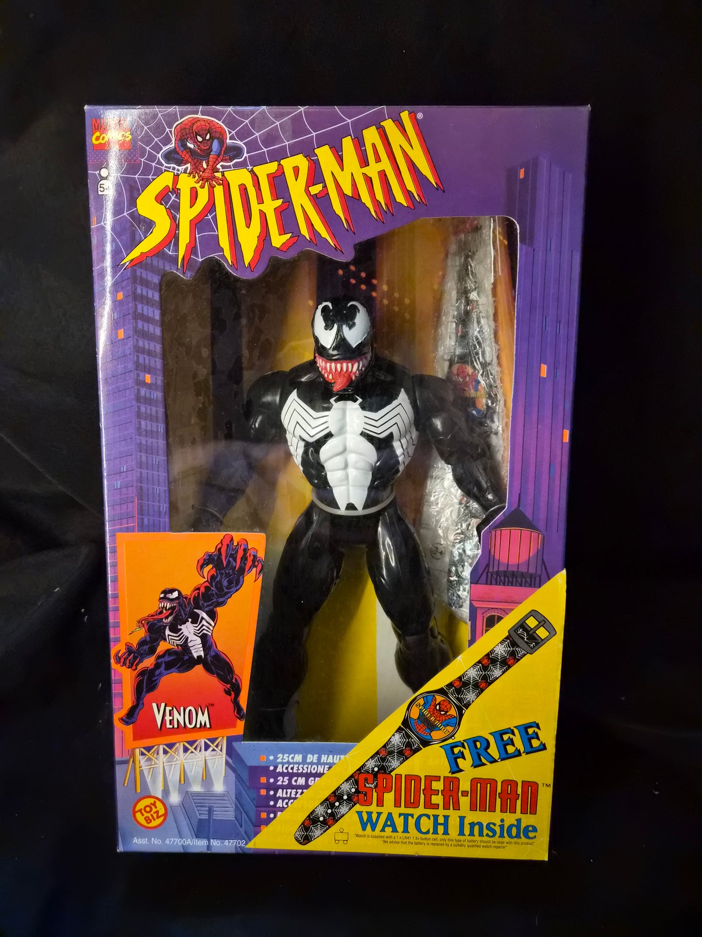 Spiderman 90's Toybiz 10" Action Figure with Watch