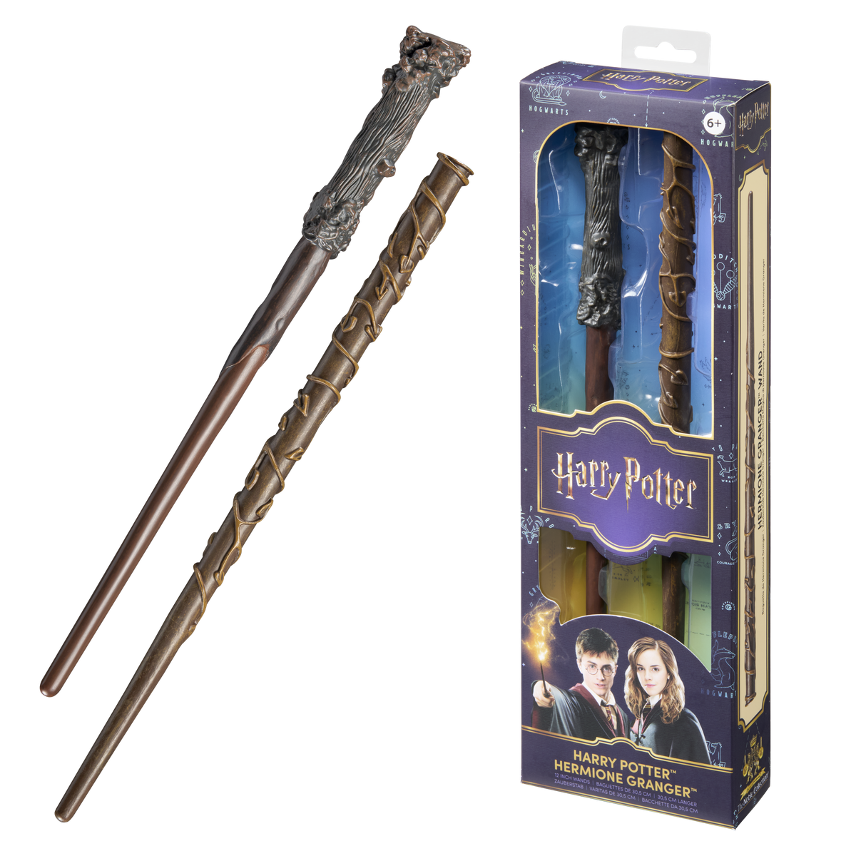 Harry Potter & Hermione Granger Role Play Wands Twin Pack