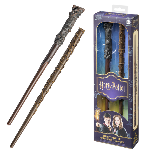 Harry Potter & Hermione Granger Role Play Wands Twin Pack