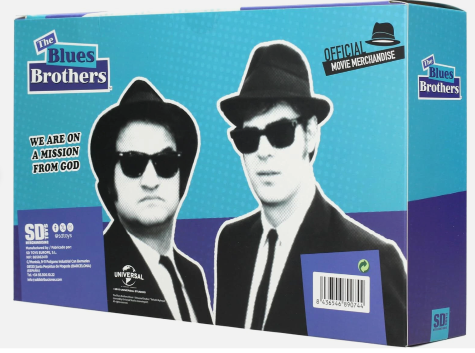 BLUES BROTHERS JAKE AND ELWOOD 7 INCH 2 FIGURE BOX SET SD TOYS