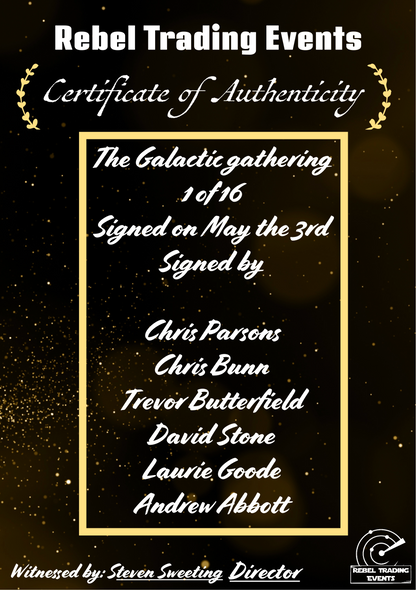 Limited Run 1 of 16 Star Wars Signed AutographsA3 Poster by 6 guests with CAO