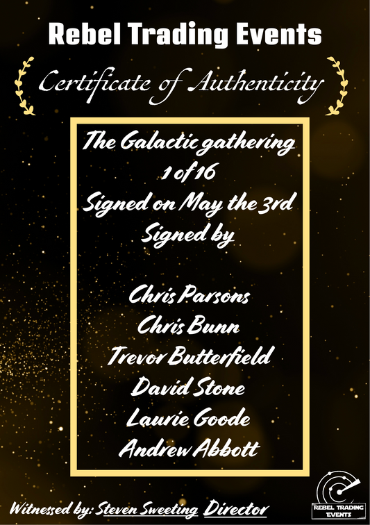 Limited Run 1 of 16 Star Wars Signed AutographsA3 Poster by 6 guests with CAO
