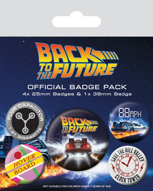 Back to the Future (Delorean) Badge Pack