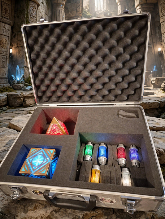 Star Wars Galaxy's Edge Series 1 Jedi & Sith Holocrons with kyber crystals in custom box